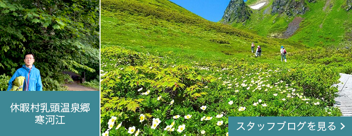 休暇村乳頭温泉郷 寒河江 スタッフブログを見る